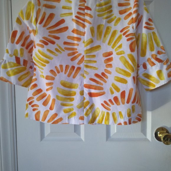 Chico's Printed Crop Women Blazer Size M - Picture 7 of 8